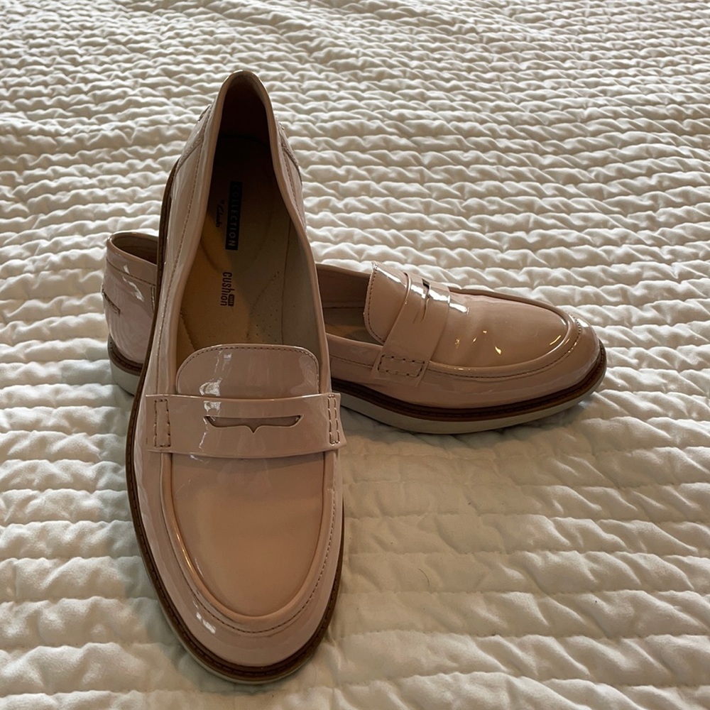 Clarks Pink Loafers